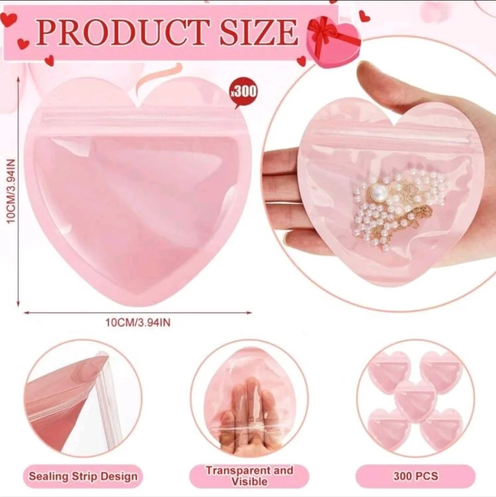 💕 $6 Bundled Pink Heart-Shaped Jewelry Organizers